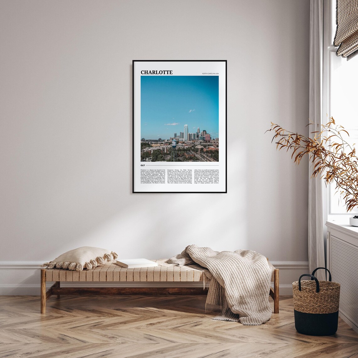 Charlotte Travel Poster No 1 Charlotte Wall Art Charlotte Poster Print Charlotte Photo Charlotte Decor North Carolina Usa - Image 4