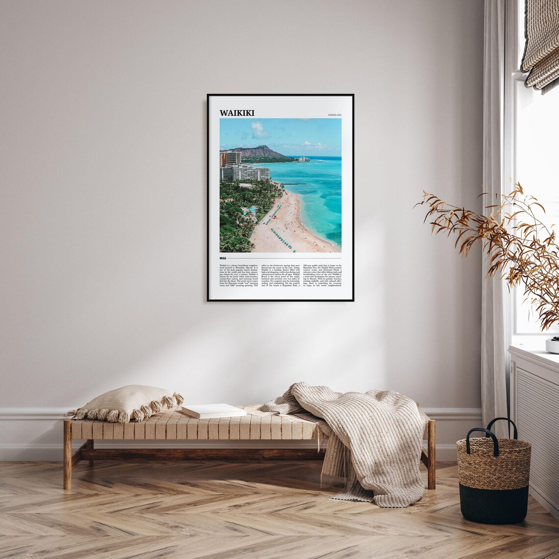 Waikiki Travel Poster, Hawaii Travel Art Print - Image 4