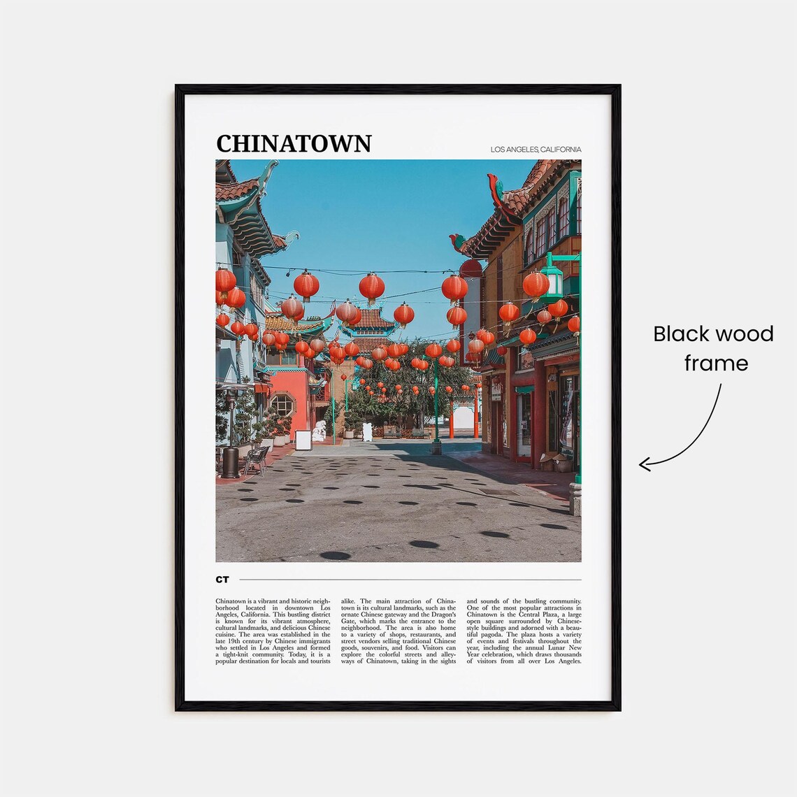 Chinatown Los Angeles Red Lanterns Festival Street Travel Poster - Image 2