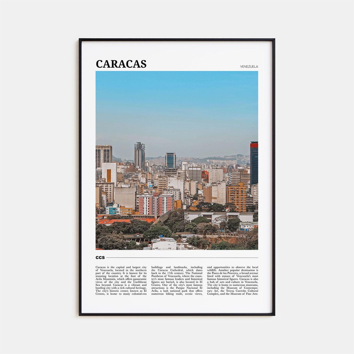 Caracas Travel Poster No 3 Caracas Wall Art Caracas Poster Print Caracas Photo Caracas Decor Venezuela
