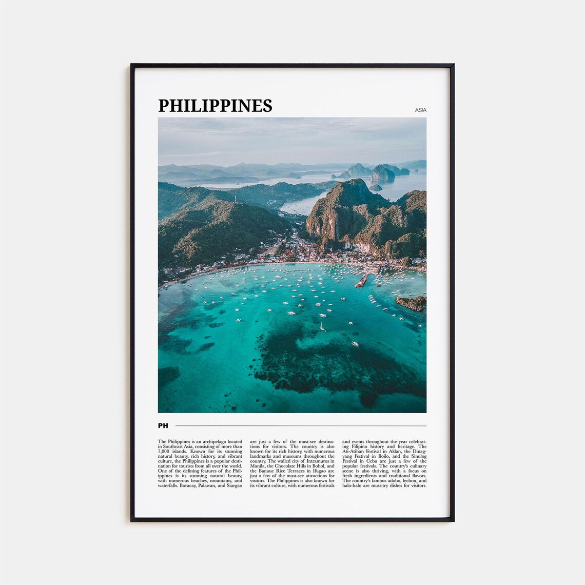 Philippines Travel Poster No. 1, Asia Art Print