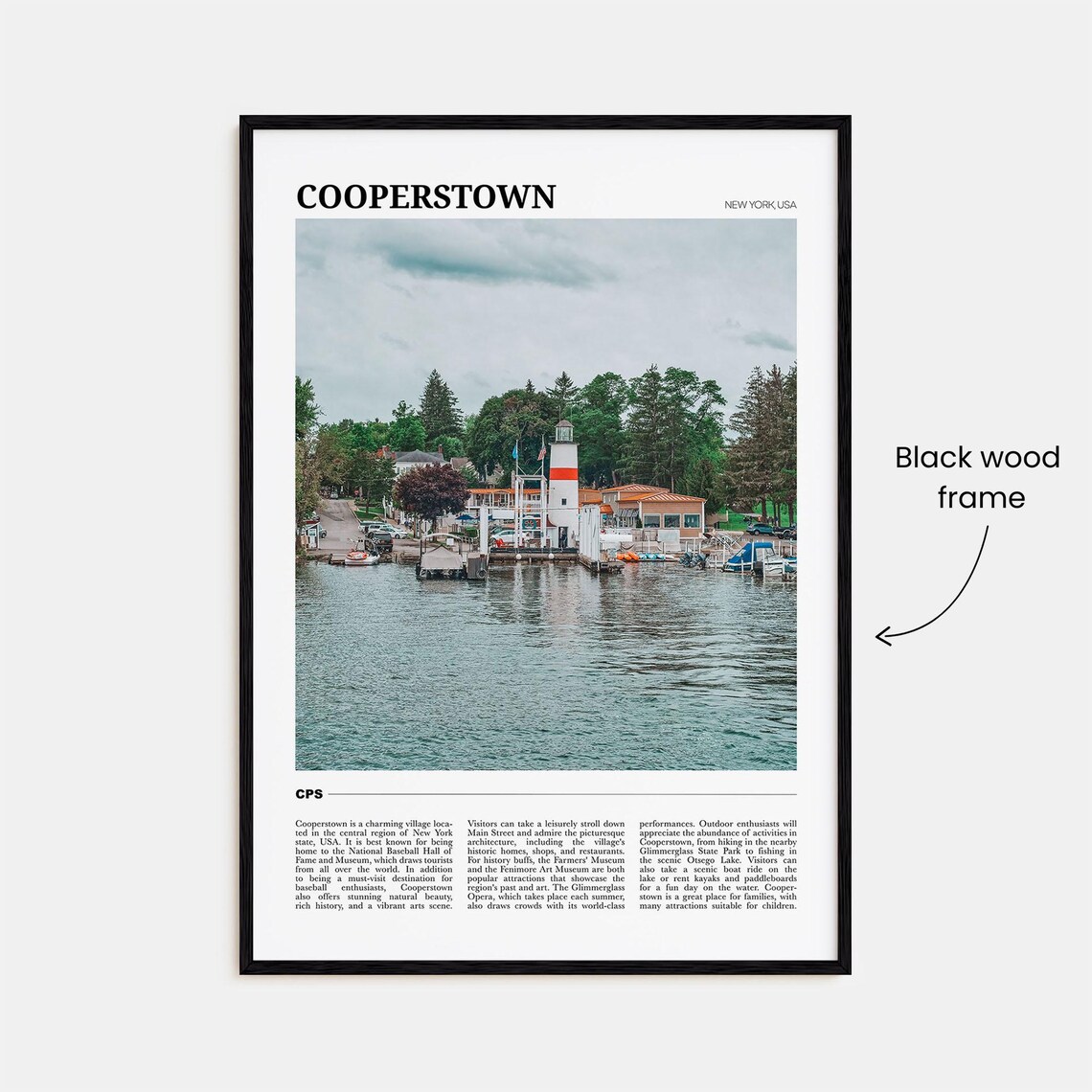 Cooperstown Travel Poster, New York USA Art Print - Image 2