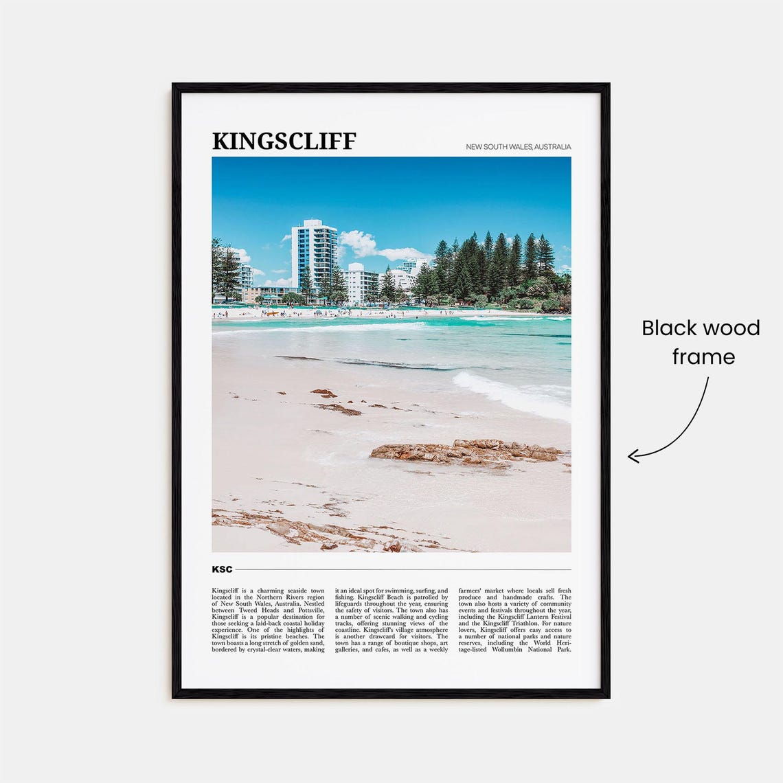 Kingscliff Australia Beach Shoreline Travel Photography Poster - Image 2