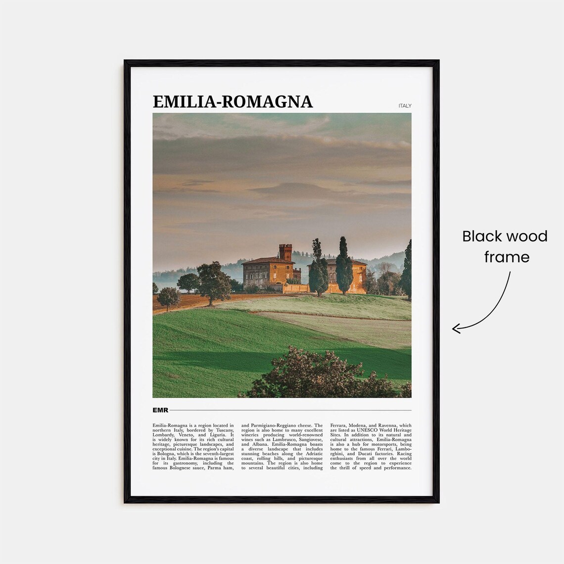 Emilia Romagna Travel Poster, Italy Wall Art Print - Image 2