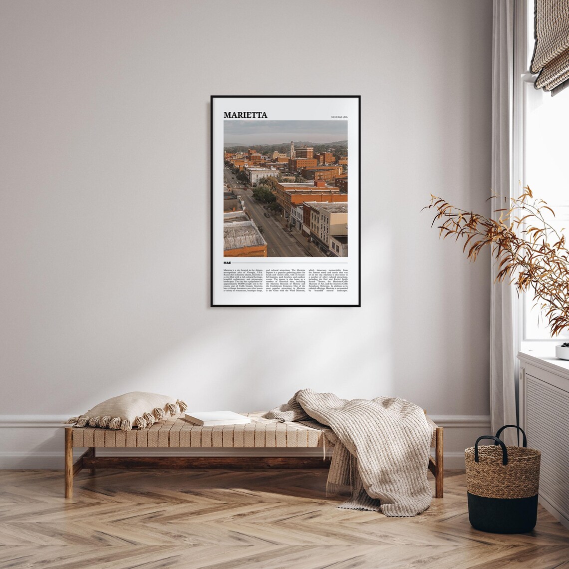 Marietta Georgia Historic Downtown Brick Streets Travel Poster - Image 4