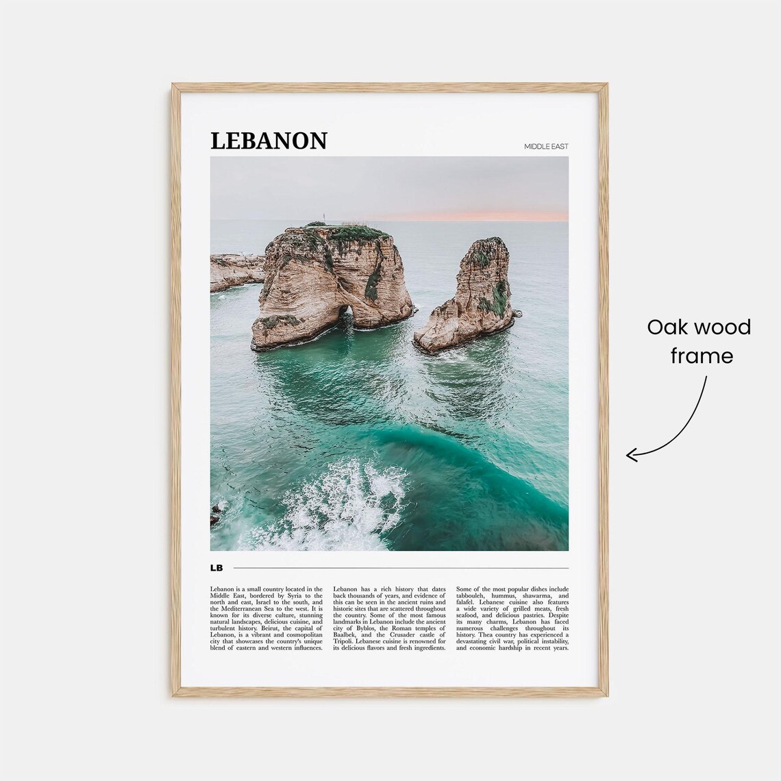 Lebanon Travel Poster, Middle East Wall Art - Image 3