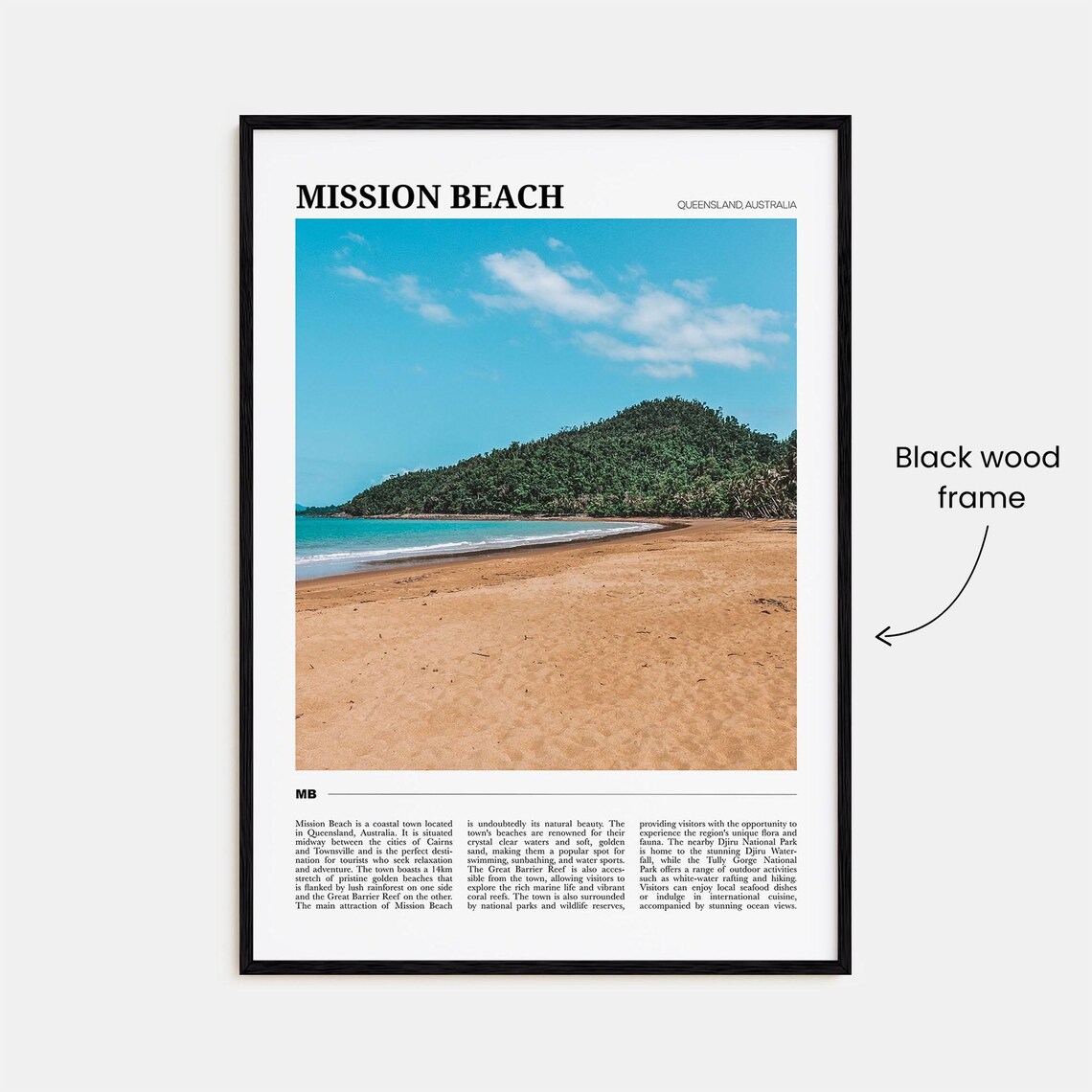 Mission Beach Queensland Australia Beach Photo Travel Poster - Image 2