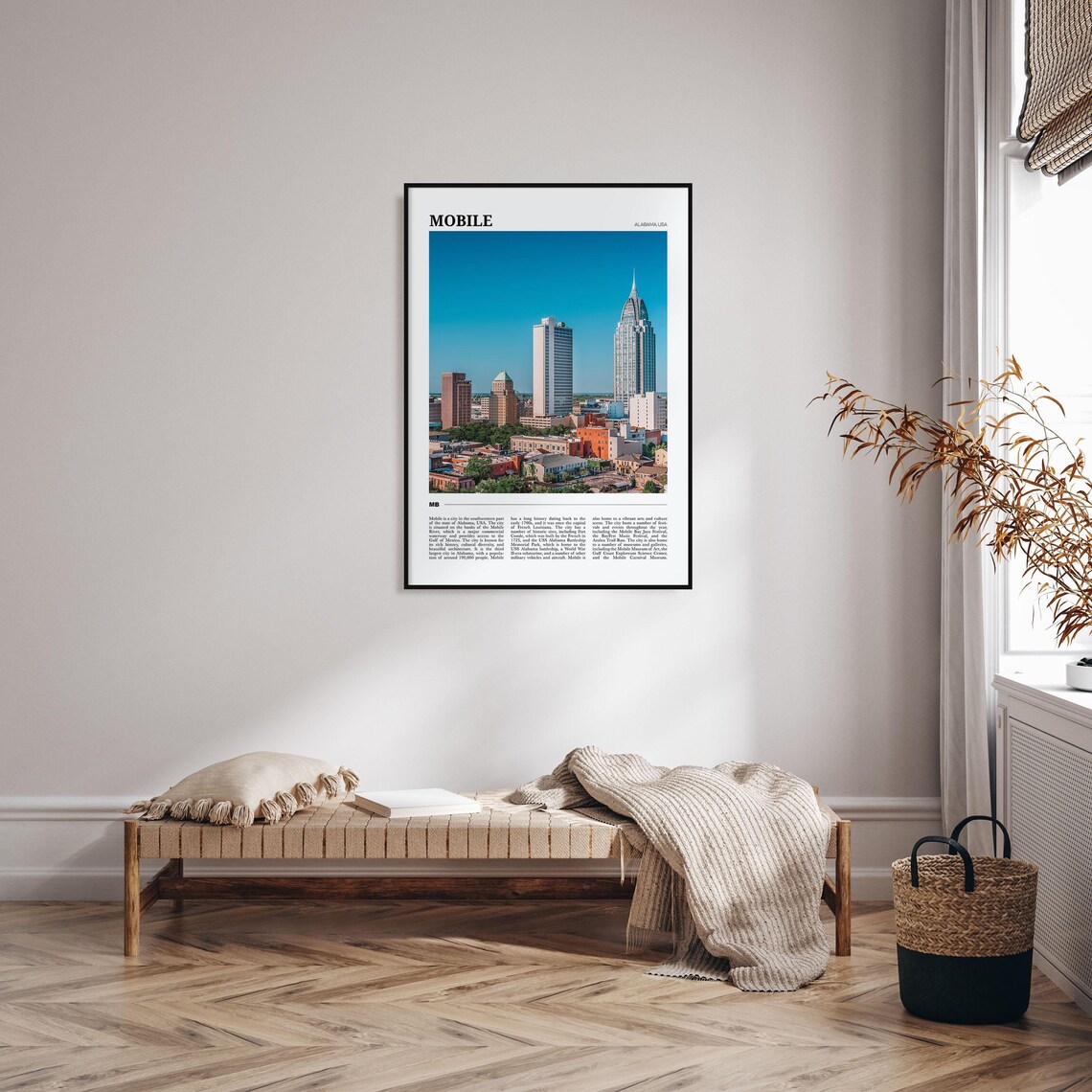 Mobile Alabama Downtown Skyline Gulf Coast Travel Poster Series - Image 4