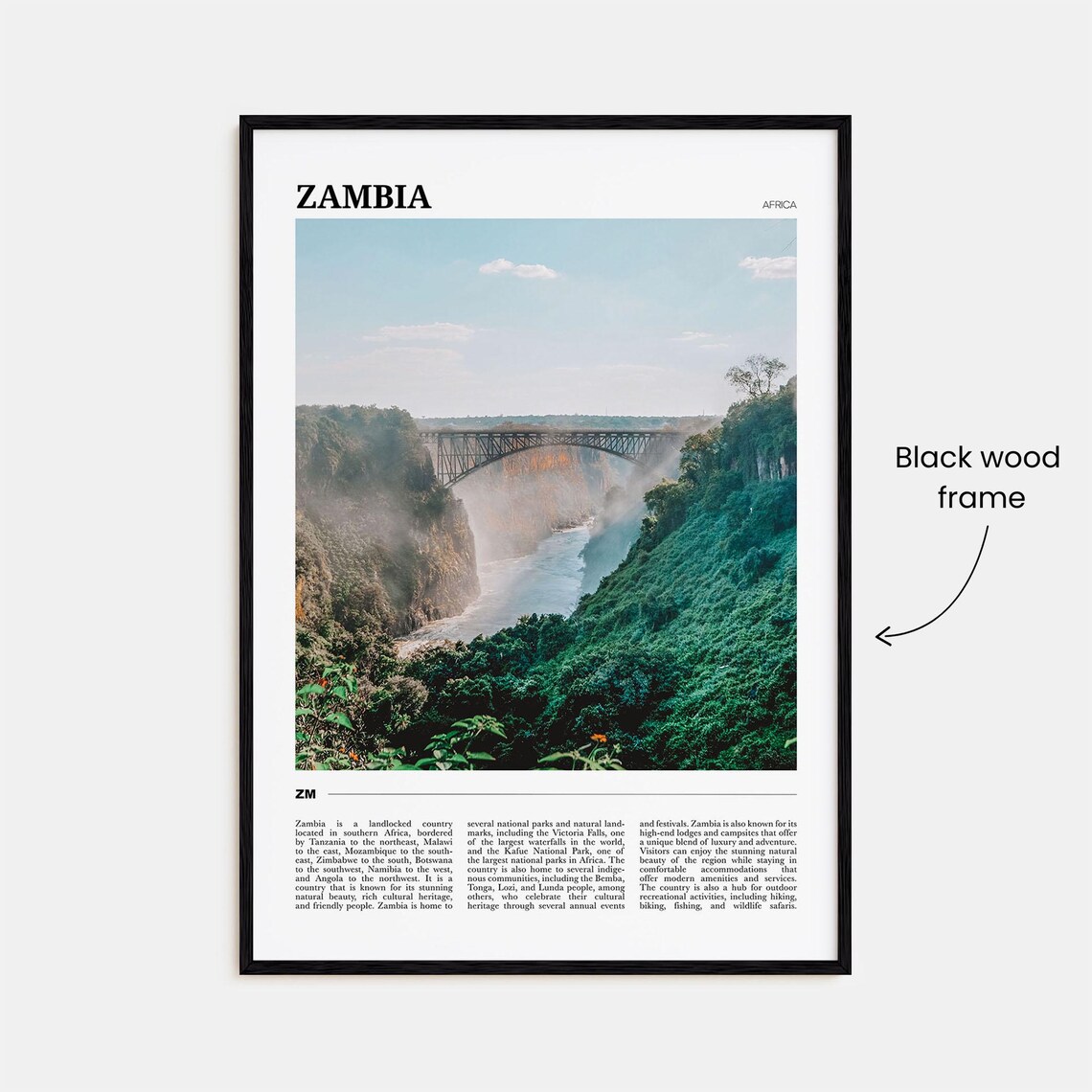 Zambia Travel Poster, African Wall Art Print - Image 2