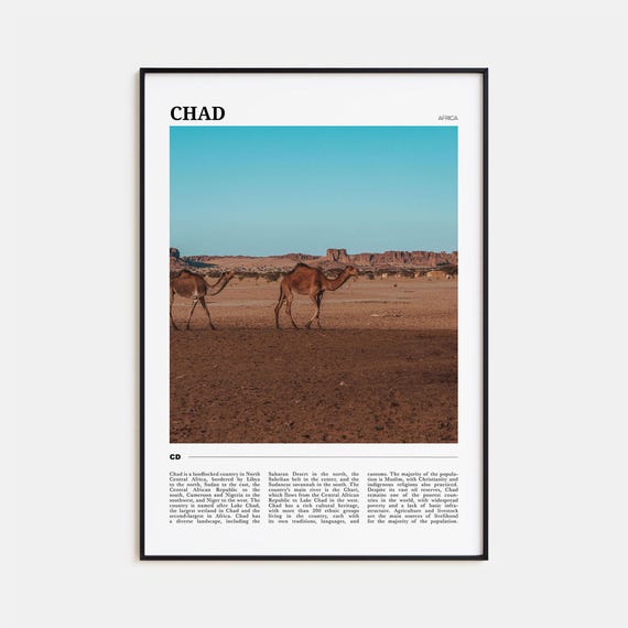 Chad Travel Poster Chad Wall Art Chad Poster Print Chad Photo Chad Decor Africa