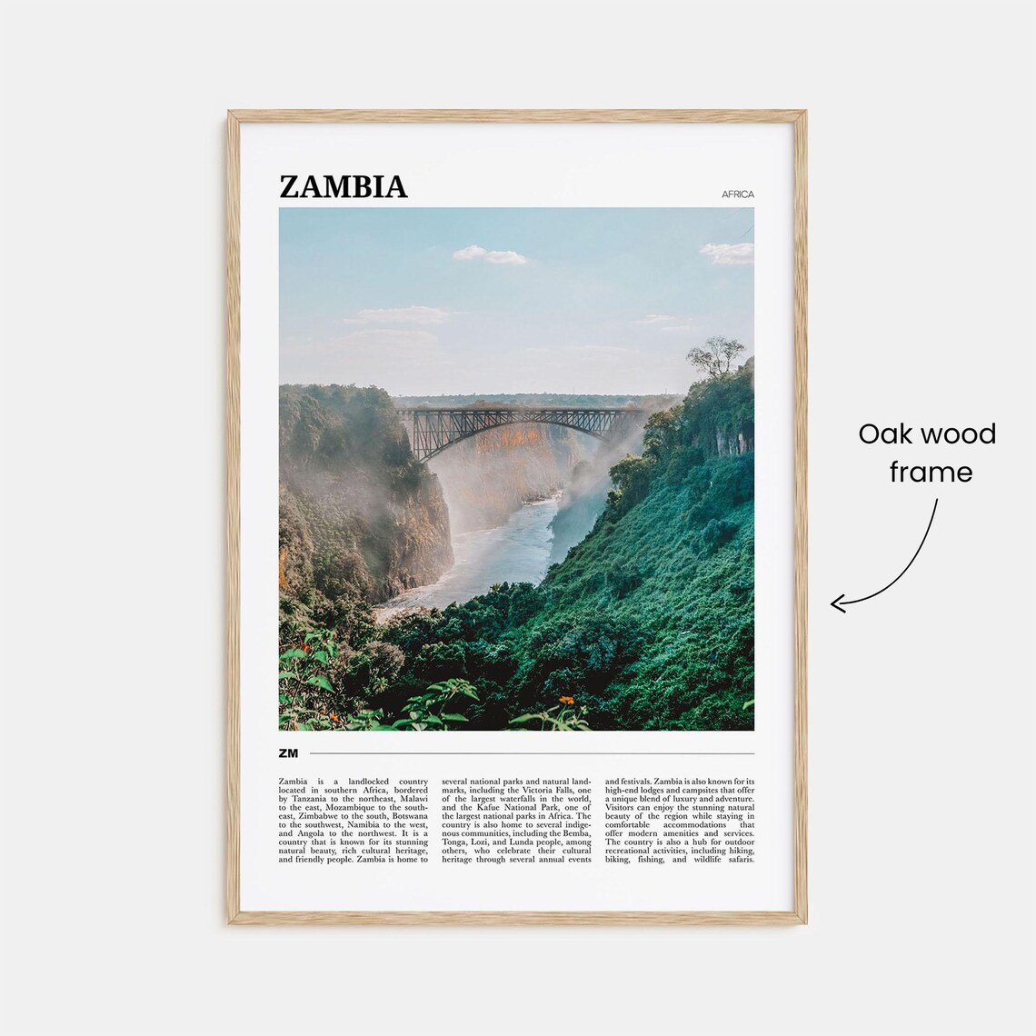 Zambia Travel Poster, African Wall Art Print - Image 3