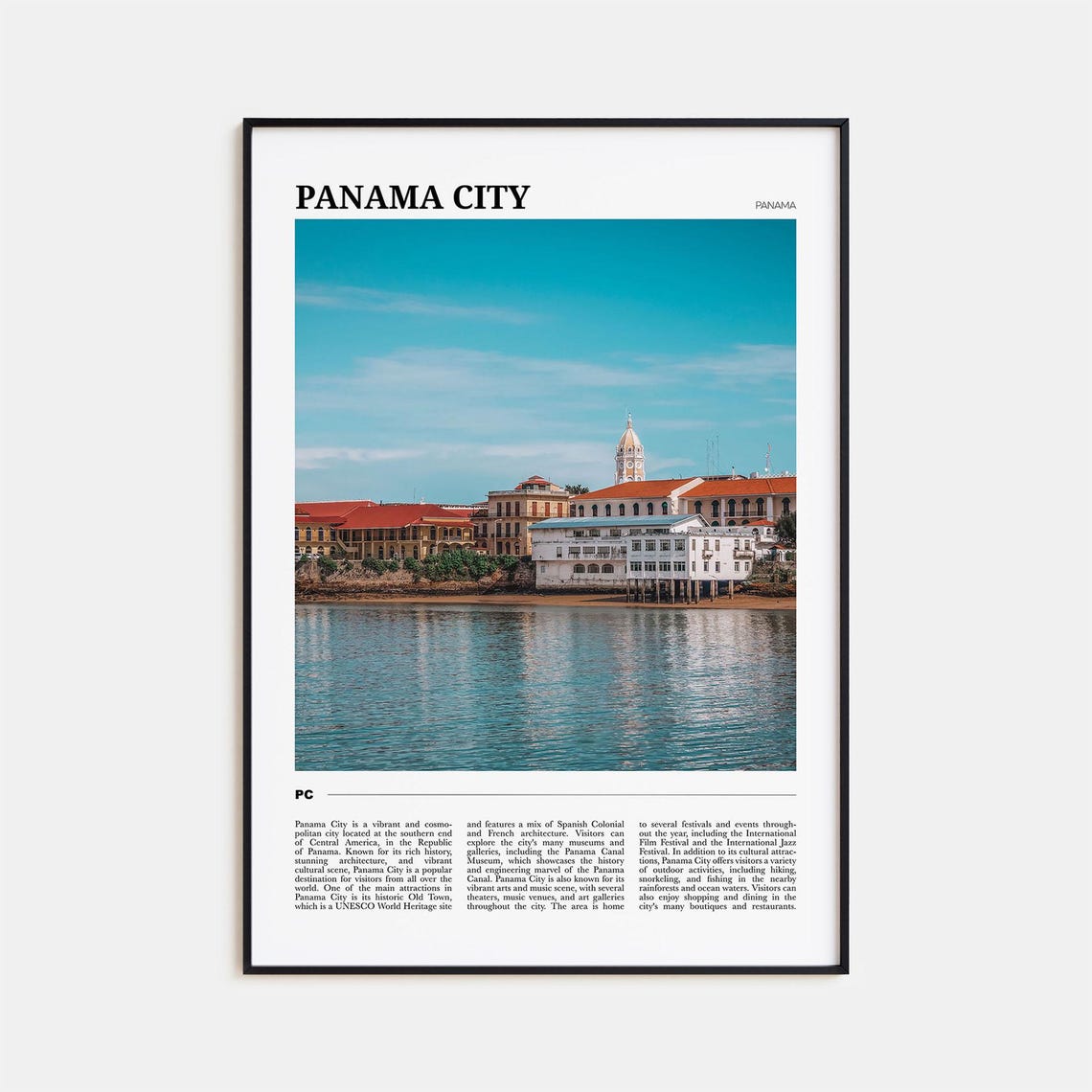 Panama City Travel Poster Panama No 2 Panama City Wall Art Panama City Poster Print Panama City Photo Panama City Decor Panama