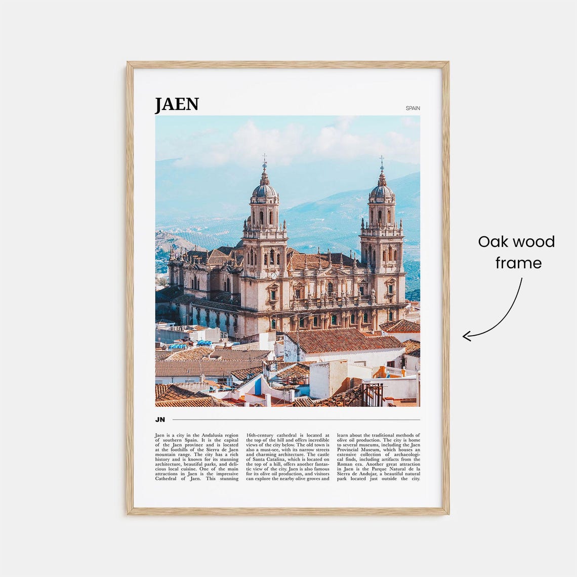 Jaen Spain Cathedral Old Town Olive Country Travel Photography Poster - Image 3