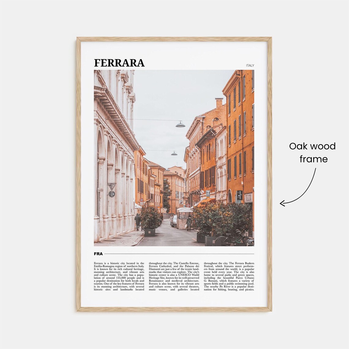 Ferrara Italy Historic Street Scene Travel Photography Poster - Image 3