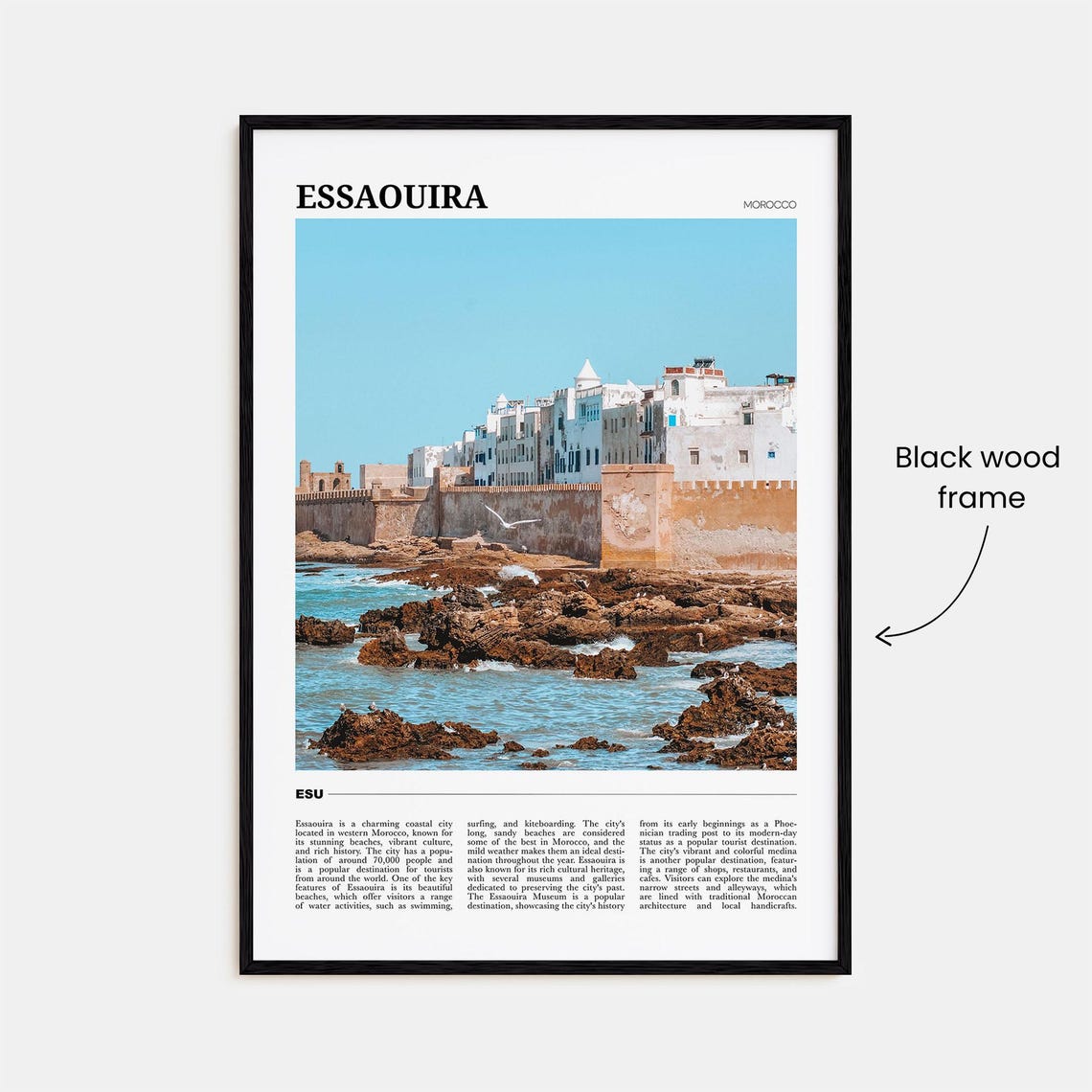 Essaouira Morocco Atlantic Ramparts Seagull Coastal Travel Poster - Image 2