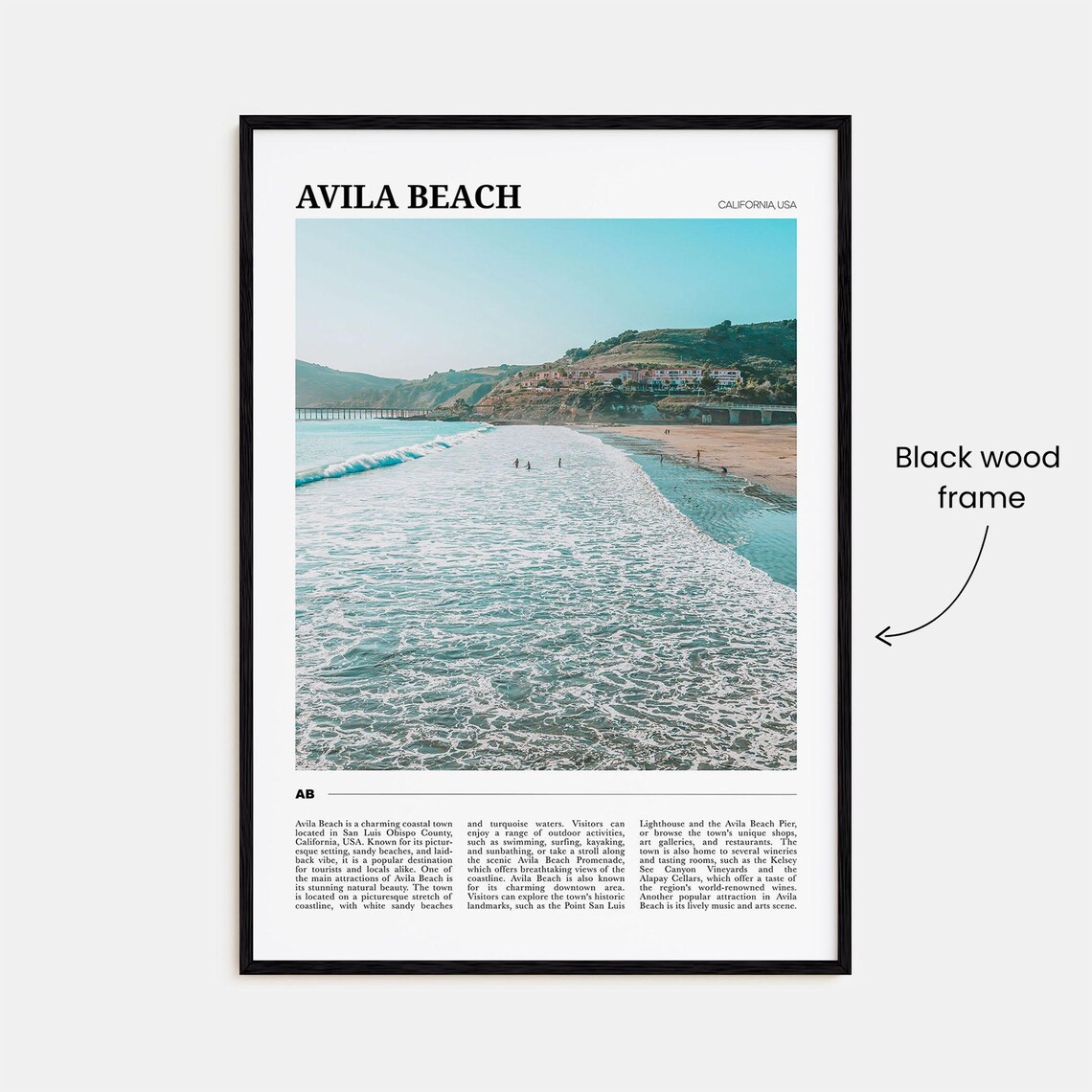 Avila Beach Travel Poster, California USA - Image 2