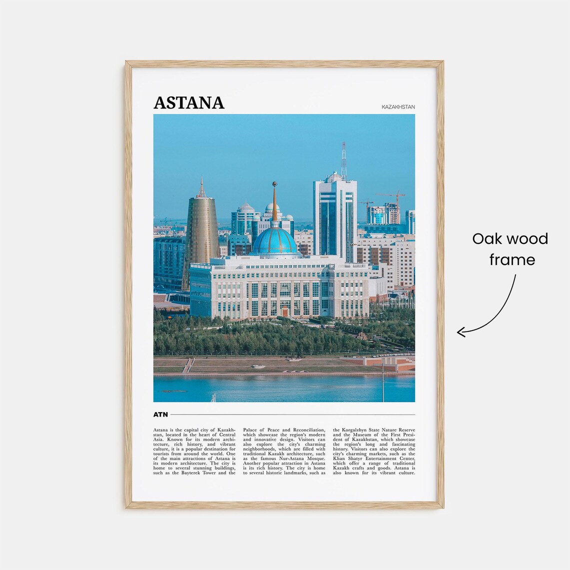 Astana Kazakhstan Modern Capital Skyline Palace Dome Cityscape Poster - Image 3
