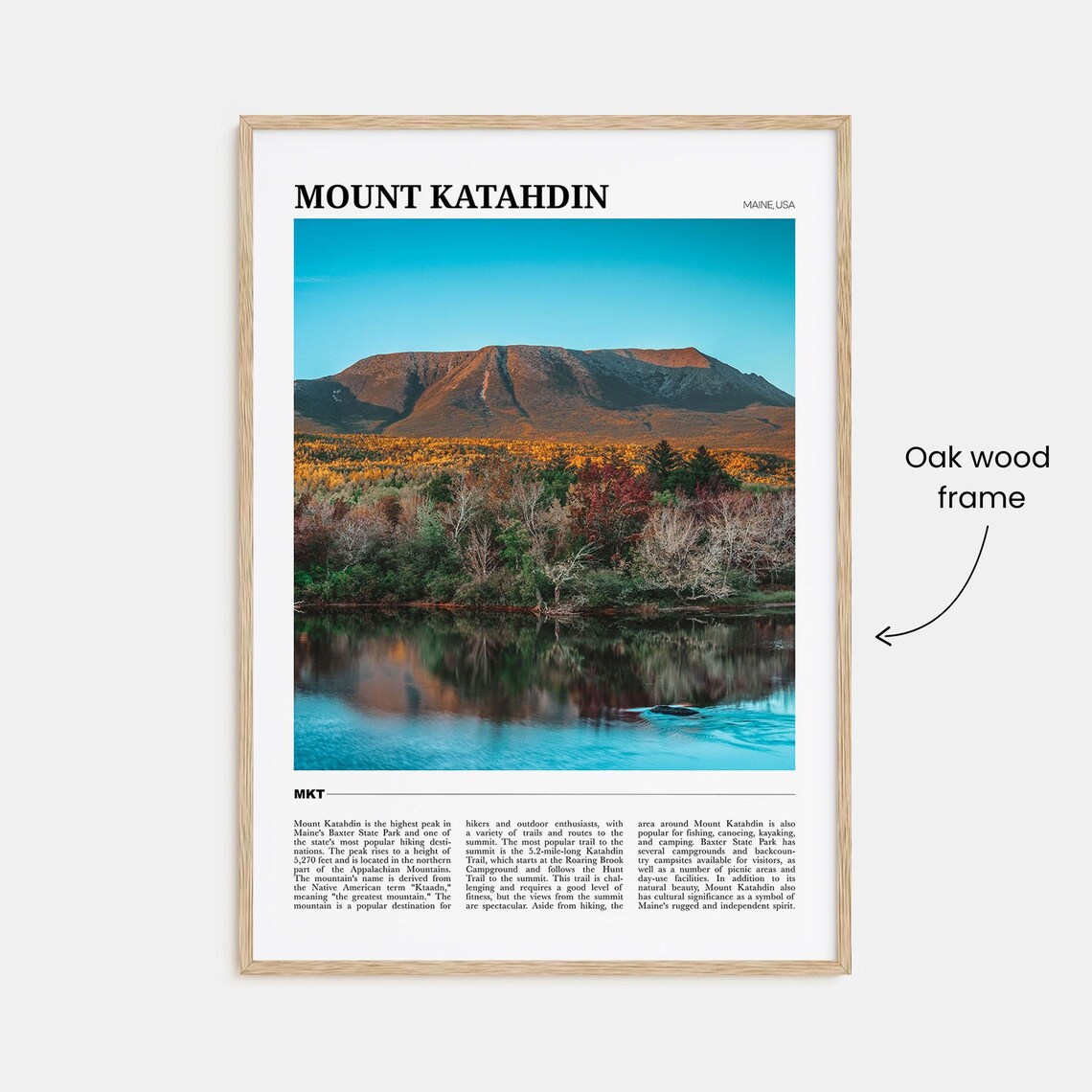 Mount Katahdin Travel Poster, Maine Wall Art Print - Image 3