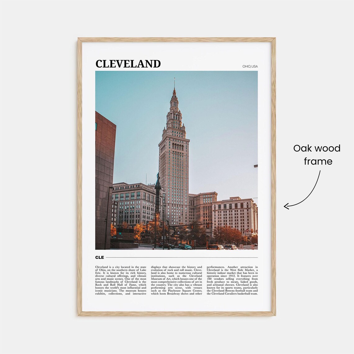 Cleveland Travel Poster, Ohio USA Art Print - Image 3