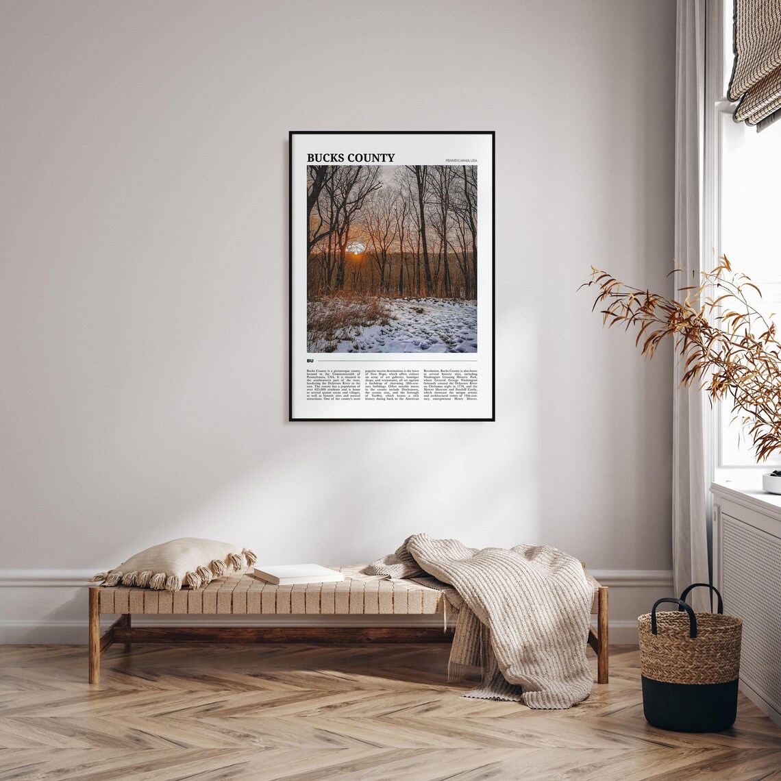 Bucks County Travel Poster, Pennsylvania Travel Print - Image 4