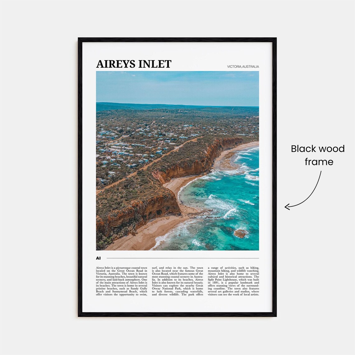 Aireys Inlet Wall Art Victoria Travel Poster - Image 2