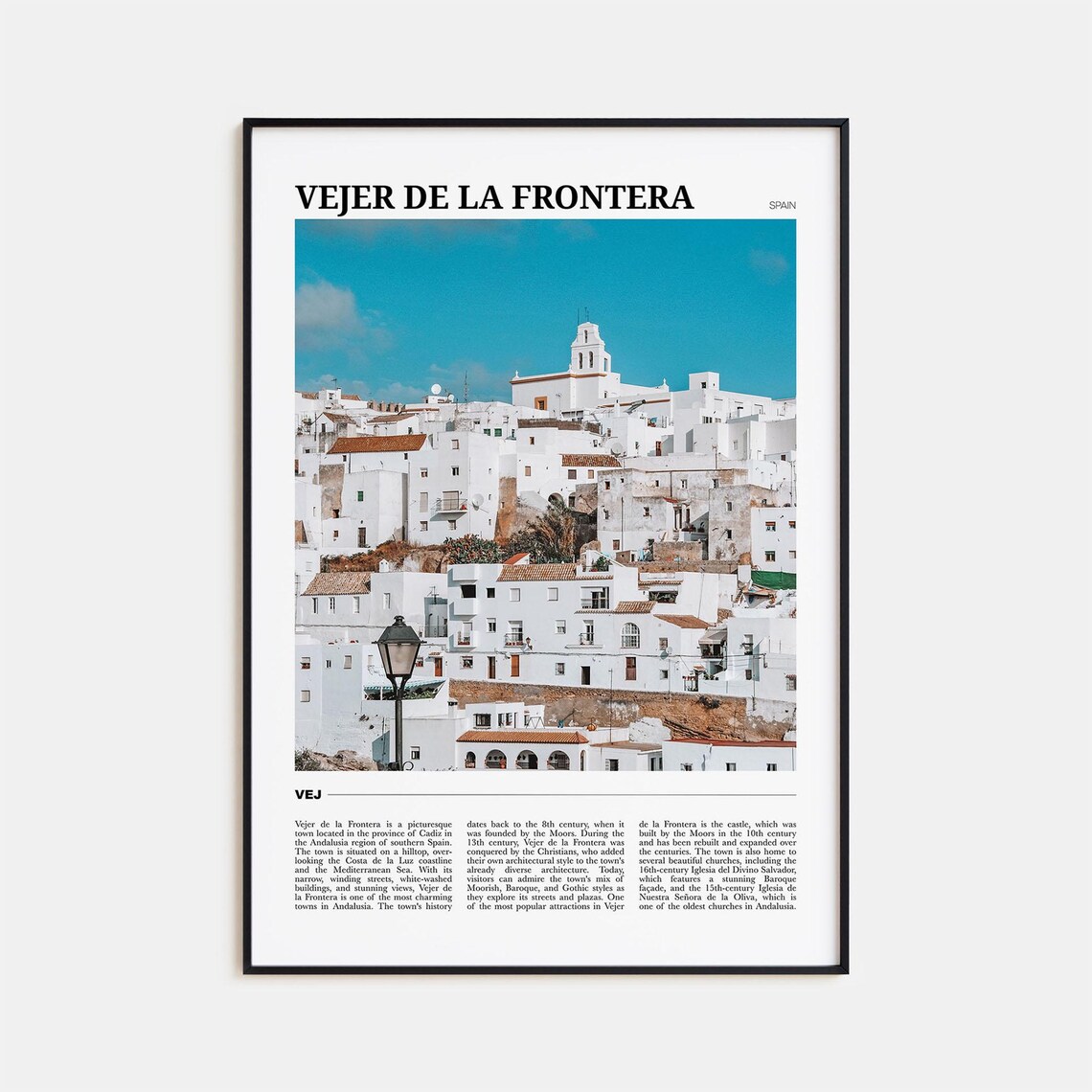 Vejer De La Frontera Travel Poster, Spain