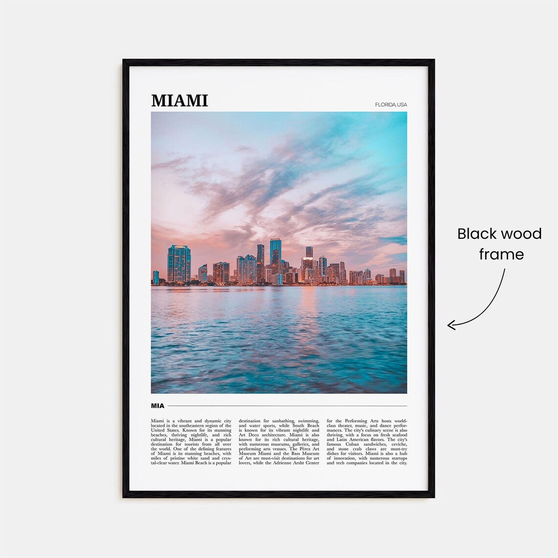 Miami Travel Poster No 3, Florida Travel Poster - Image 2