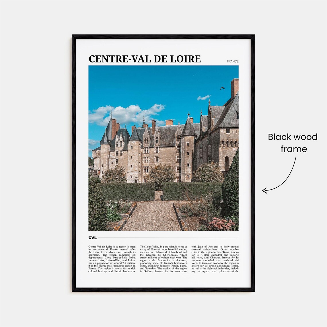 Centre Val de Loire France Loire Chateau Gardens Photo Travel Poster - Image 2