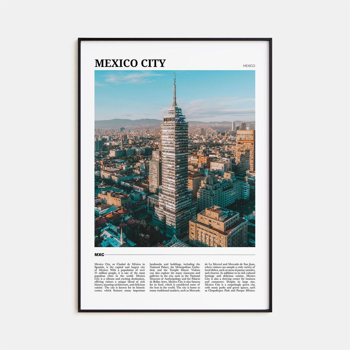 Mexico City Travel Poster No 1 Mexico City Wall Art Mexico City Poster Print Mexico City Photo Mexico City Decor Mexico