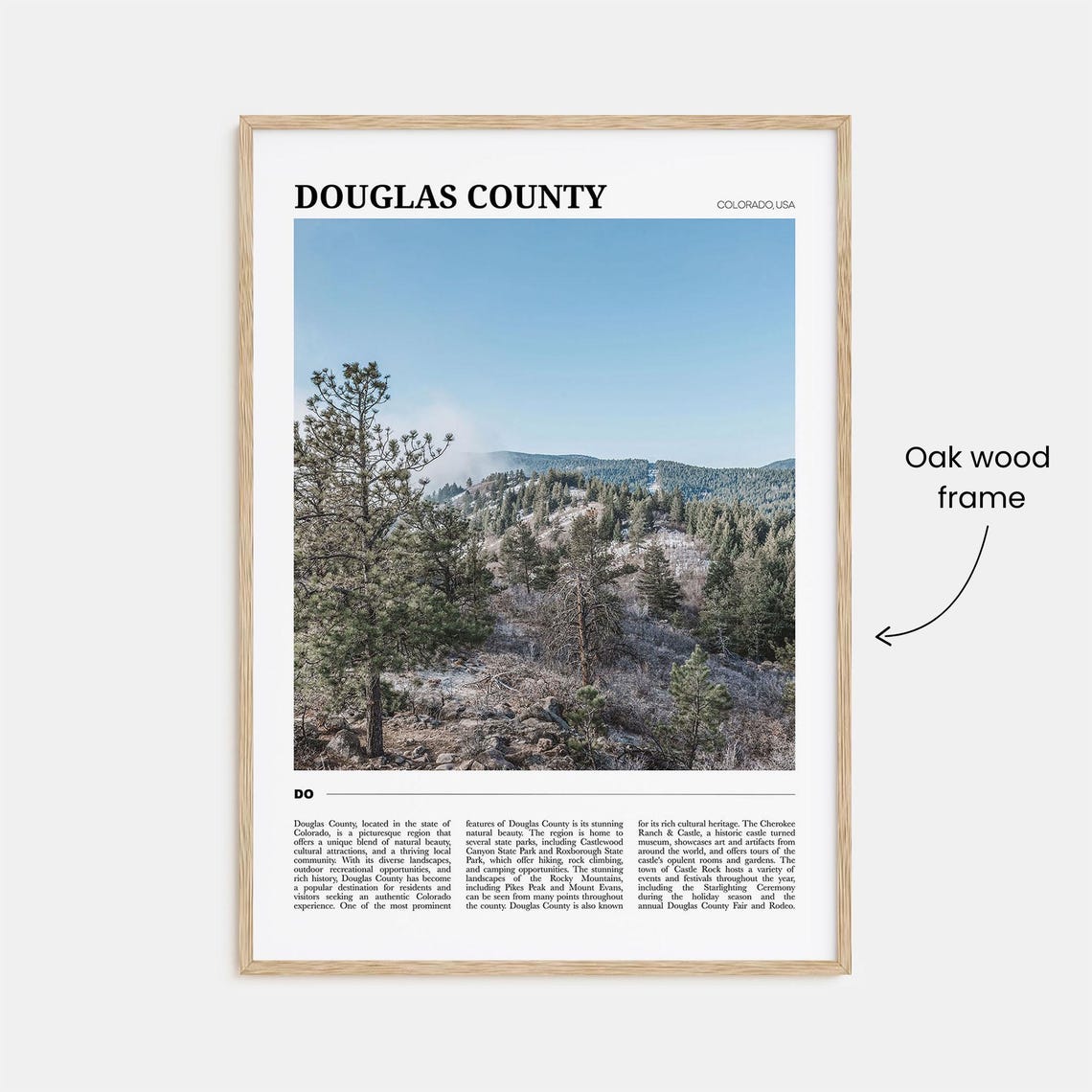 Douglas County Colorado Pine Forest Mountain Vista Travel Poster - Image 3