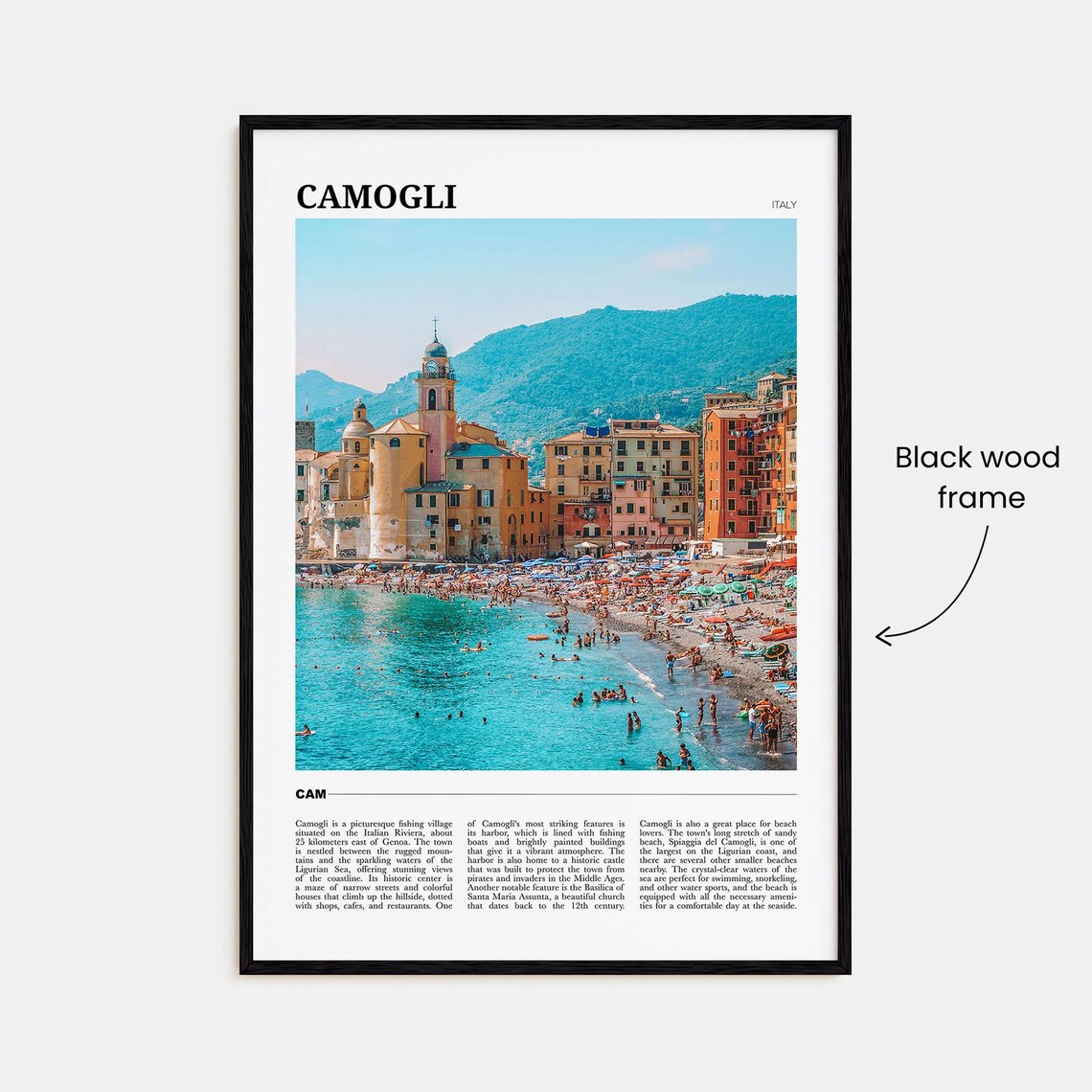 Camogli Travel Poster, Italy Travel Poster - Image 2