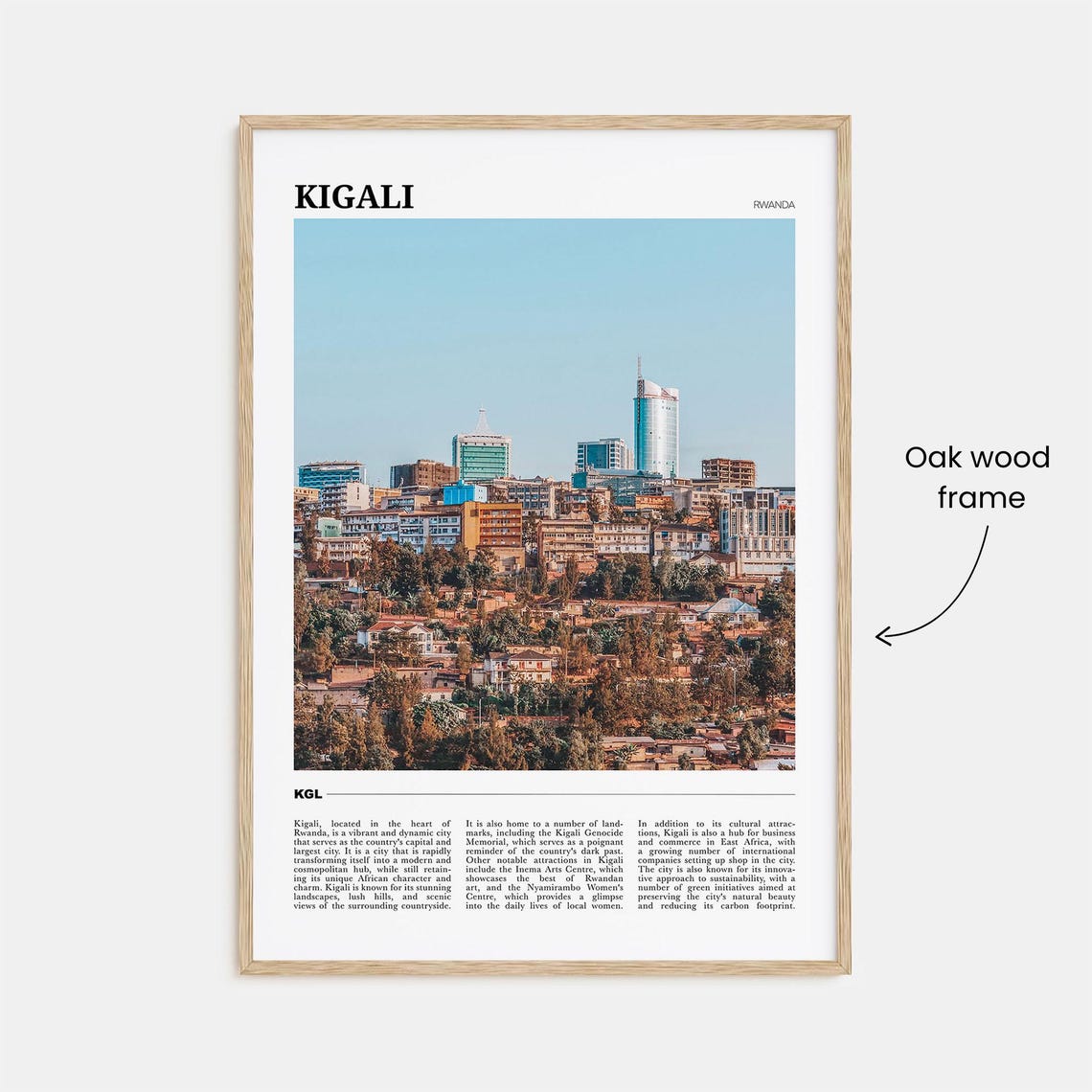 Kigali Rwanda Green Hillside Skyline Travel Photography Poster - Image 3