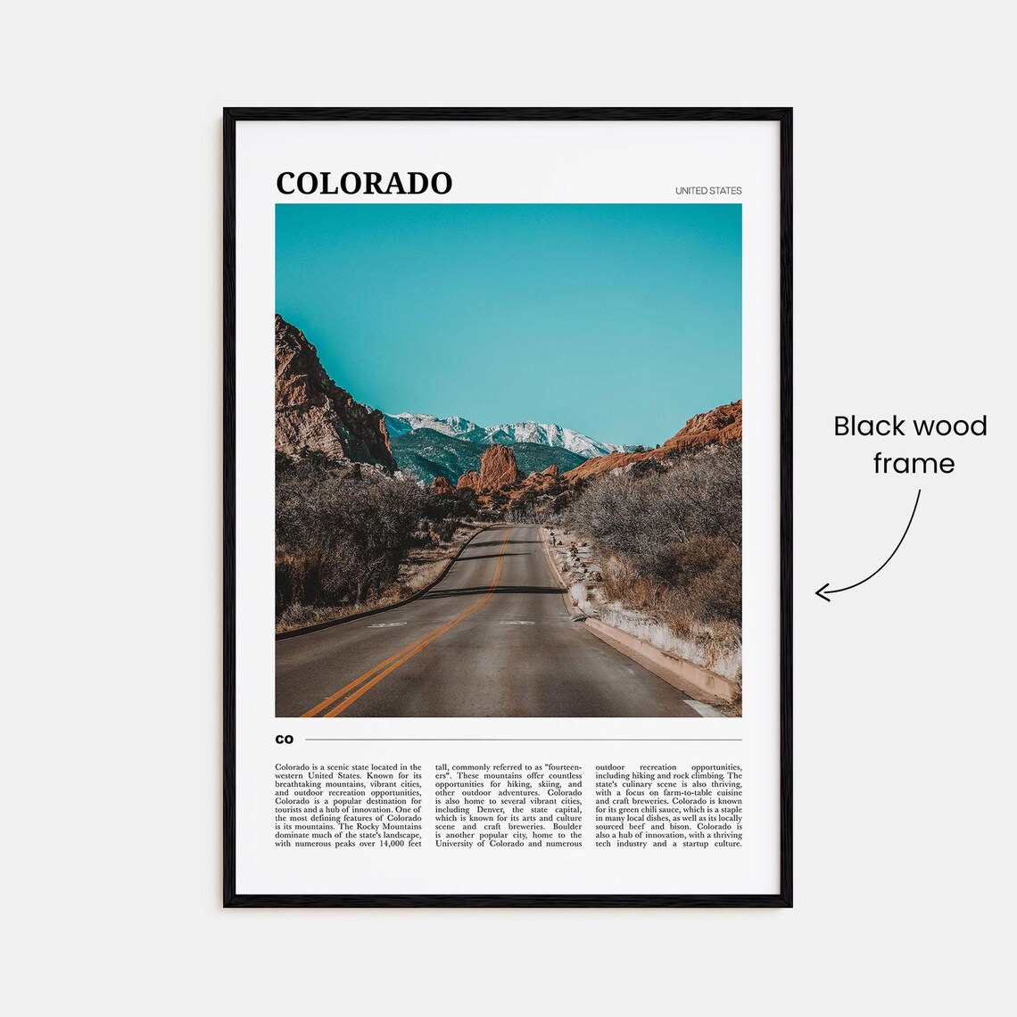 Colorado Travel Poster, USA Mountain State Print - Image 2