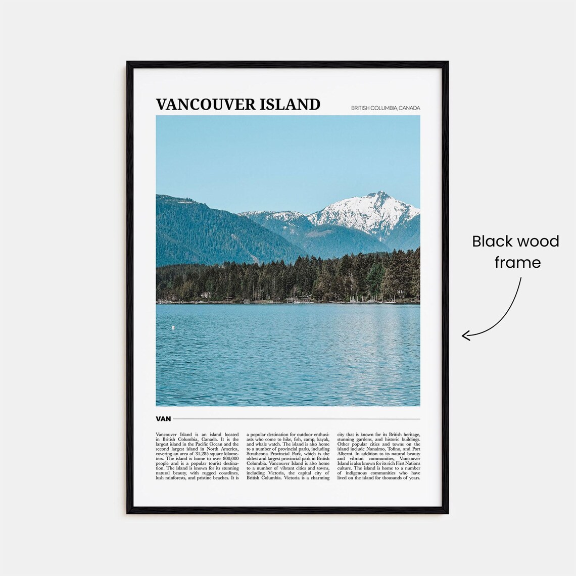 Vancouver Island Travel Poster, Place-Name Wall Art - Image 2