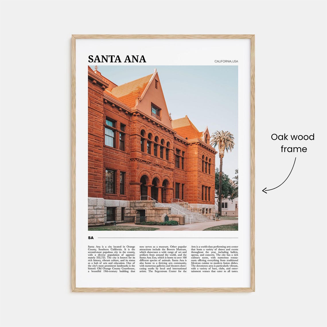Santa Ana Travel Poster Santa Ana Wall Art Santa Ana Poster Print Santa Ana Photo Santa Ana Decor California Usa - Image 3