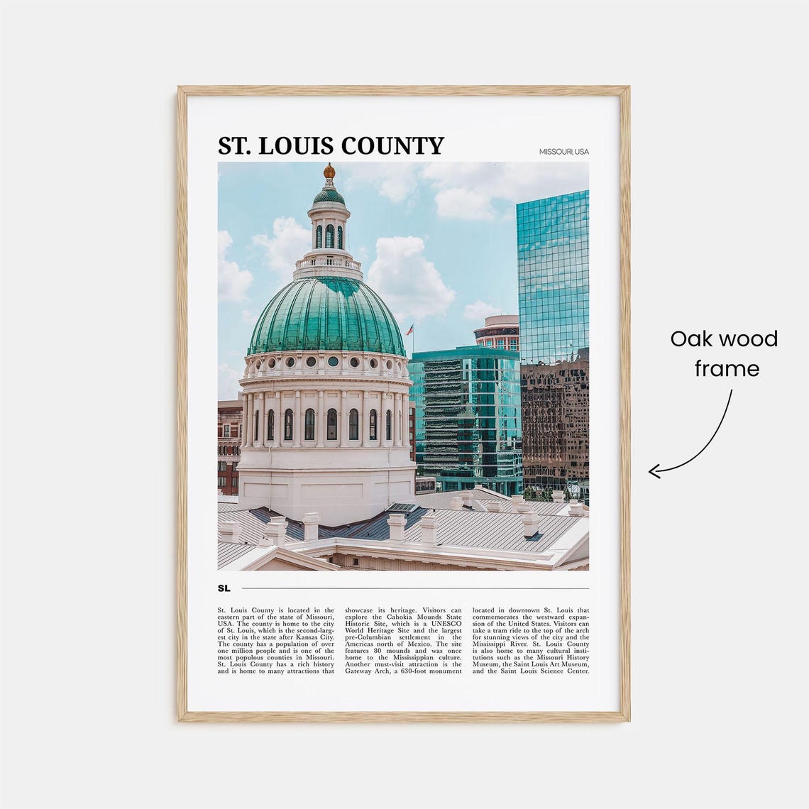 St Louis County Missouri Courthouse Dome City Skyline Travel Poster - Image 3
