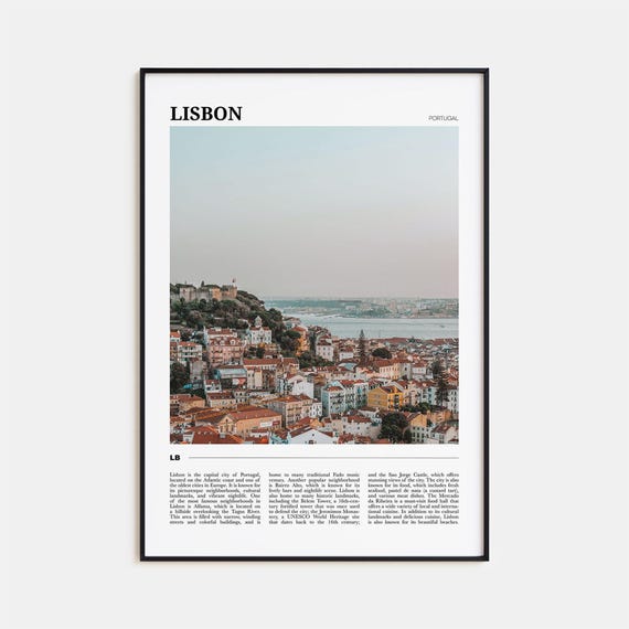 Lisbon Travel Poster, Portugal City Decor Print