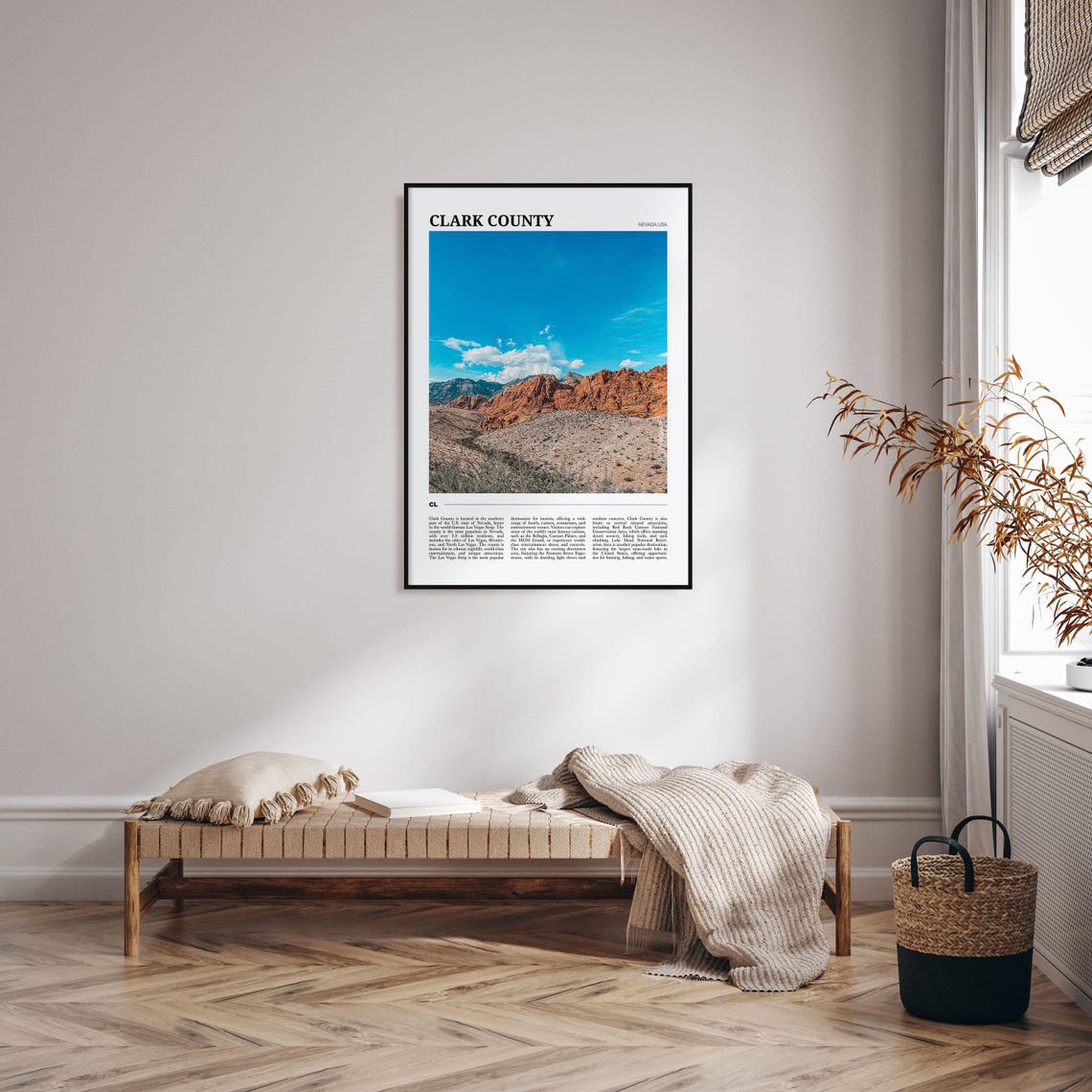 Clark County Nevada Red Rock Canyon Desert Scenic Travel Poster - Image 4