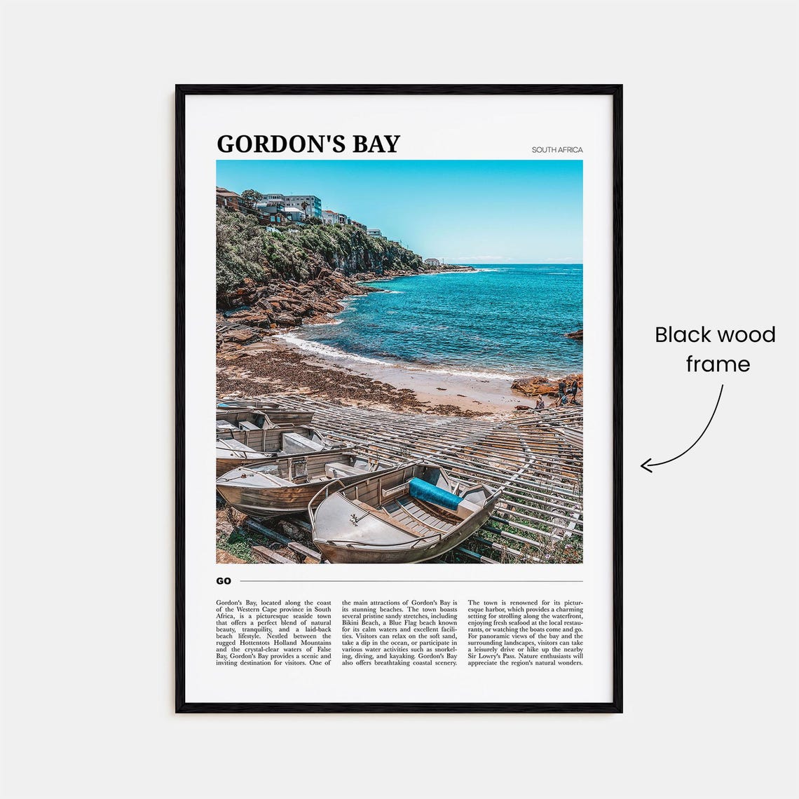 Gordons Bay Travel Poster Gordons Bay Wall Art Gordons Bay Poster Print Gordons Bay Photo Gordons Bay Decor South Africa - Image 2