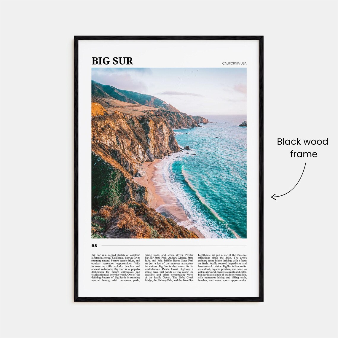 Big Sur Travel Poster No 1, California USA - Image 2