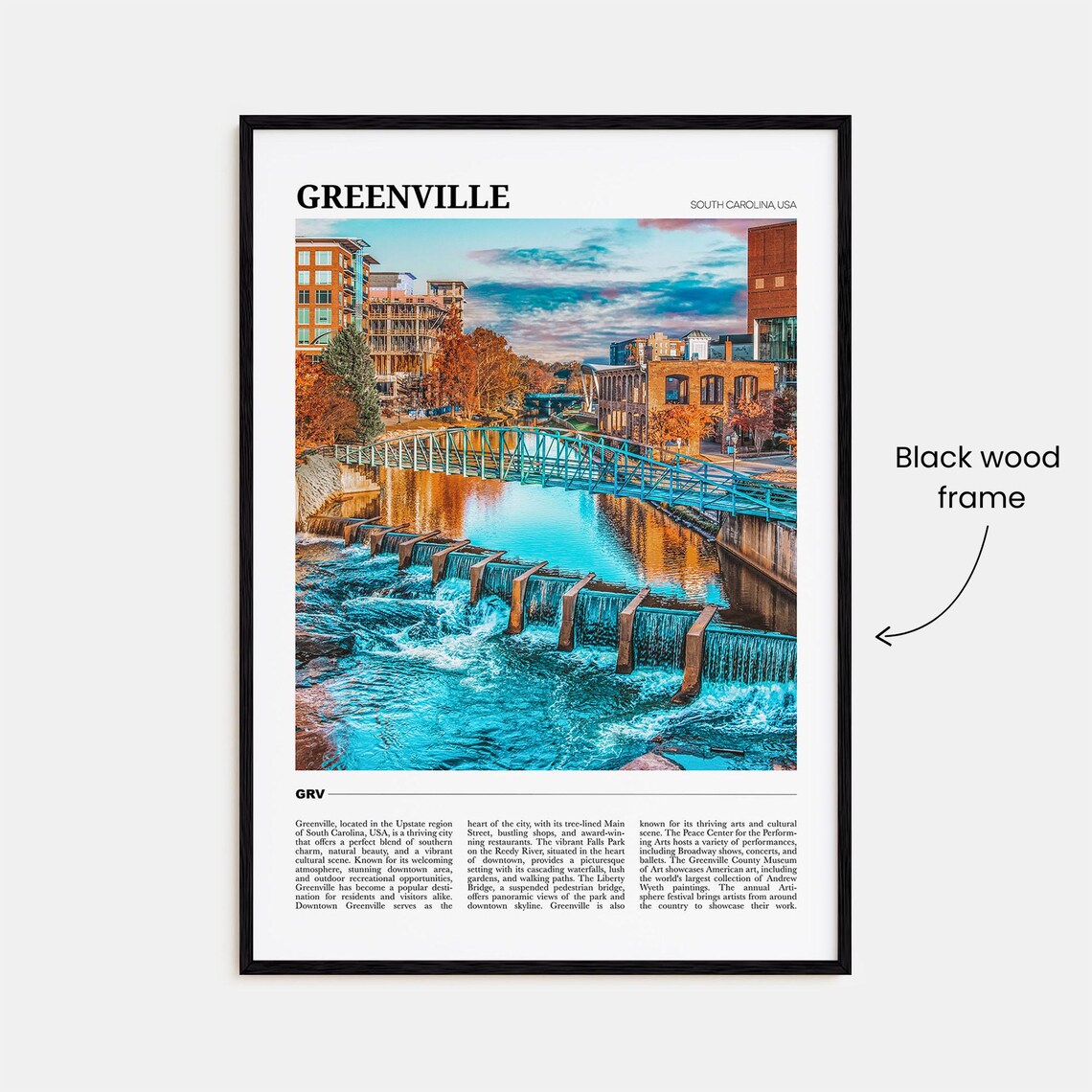 Greenville Travel Poster, South Carolina USA Art Print - Image 2