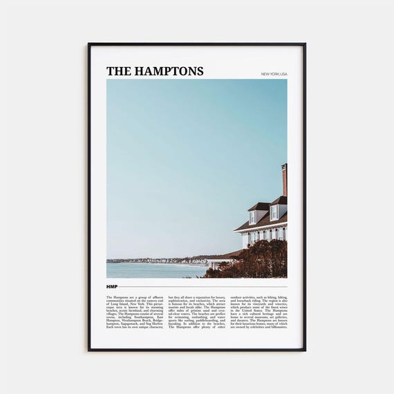 The Hamptons Travel Poster, New York USA