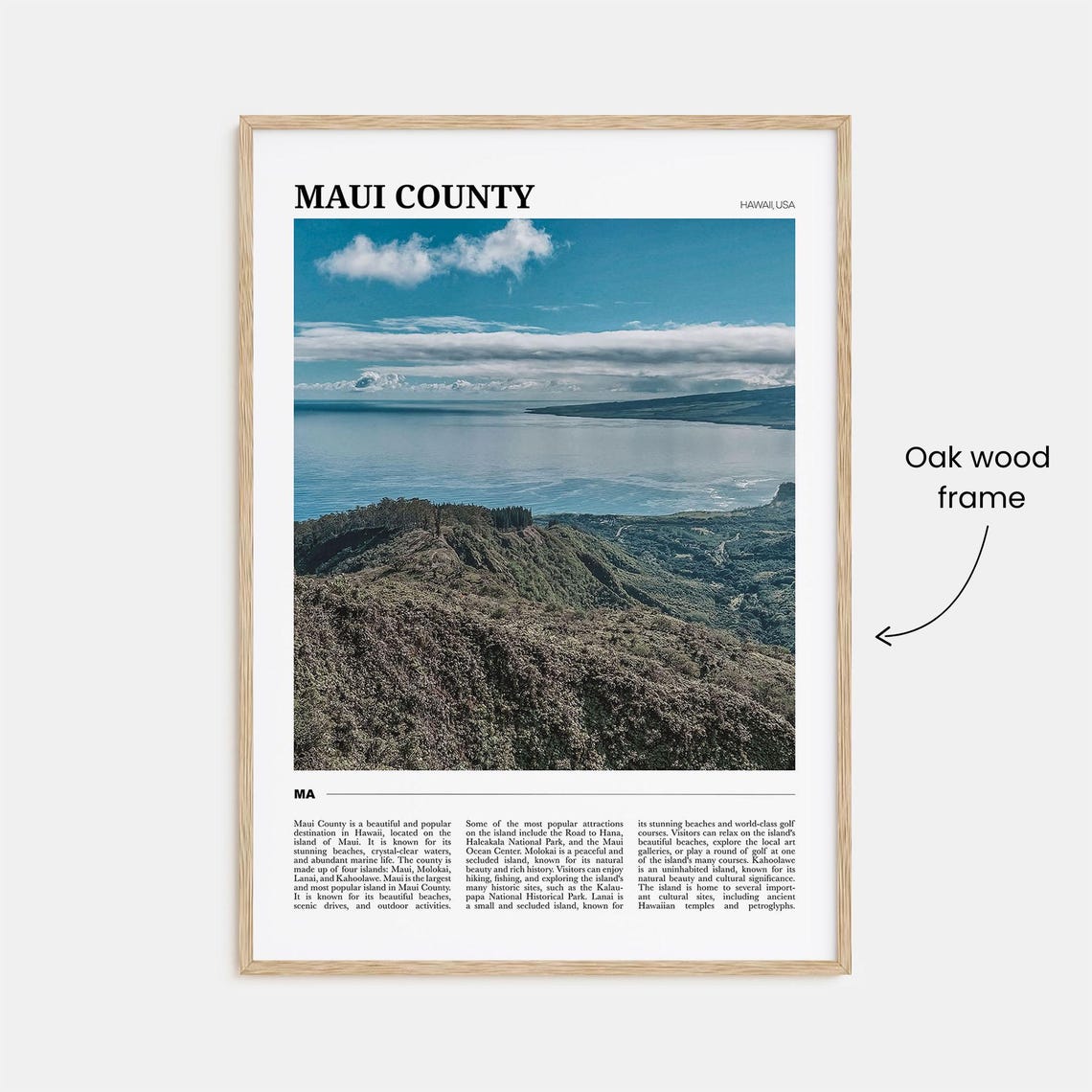 Maui County Hawaii Lush Ocean Coastline Photography Travel Poster - Image 3