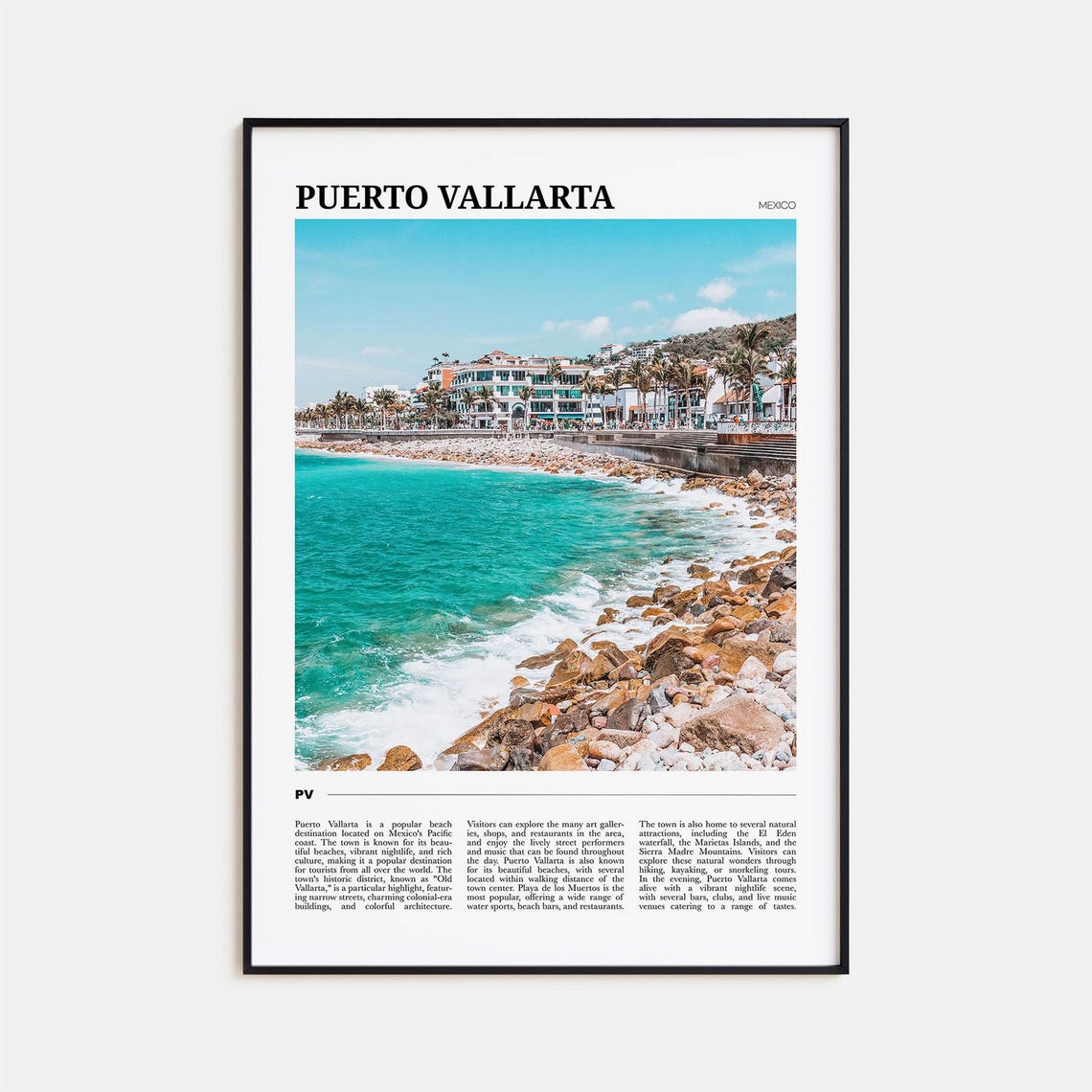 Puerto Vallarta Travel Poster Puerto Vallarta Wall Art Puerto Vallarta Poster Print Puerto Vallarta Photo Puerto Vallarta Decor Mexico