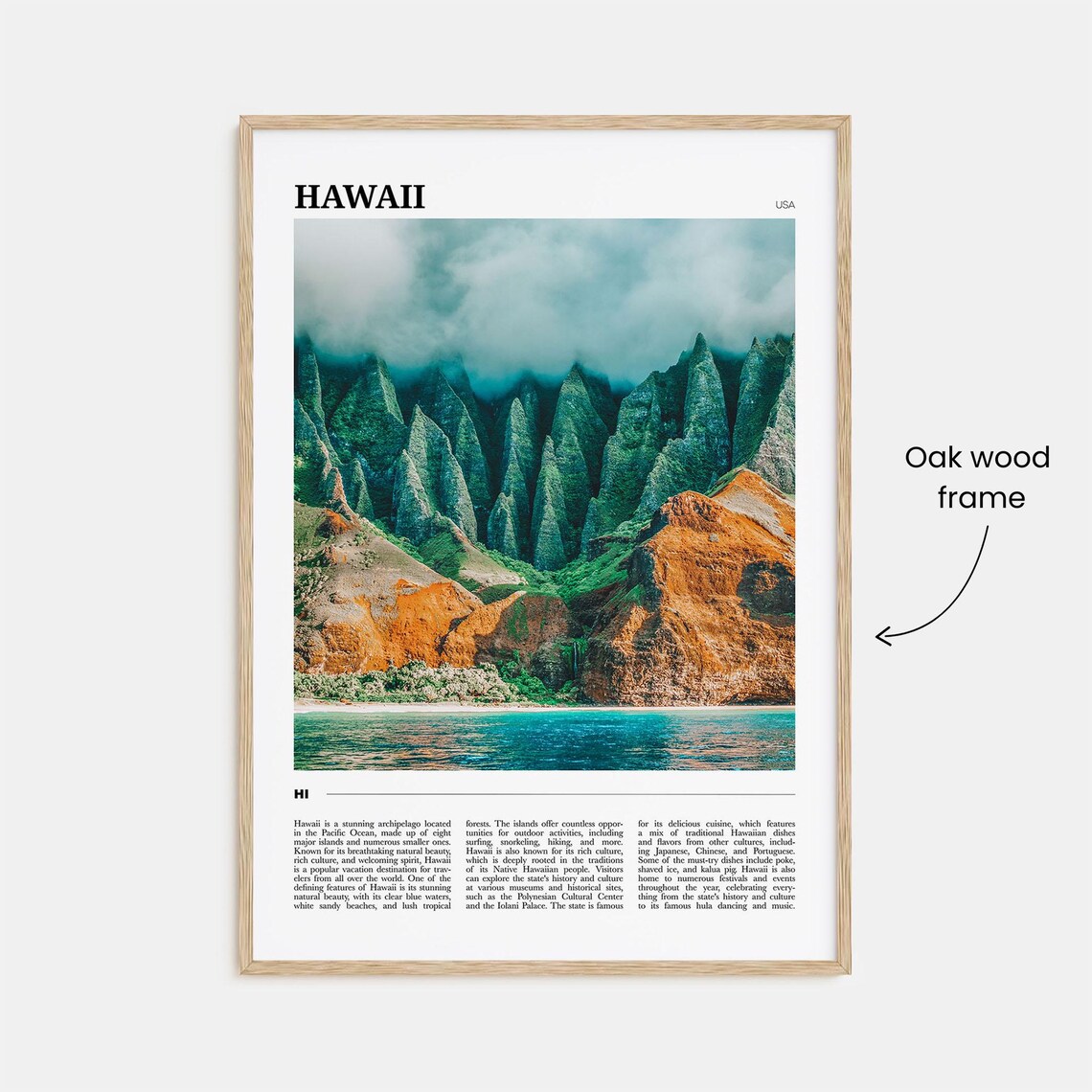 Hawaii Travel Poster No 4, Hawaii Wall Art Print - Image 3