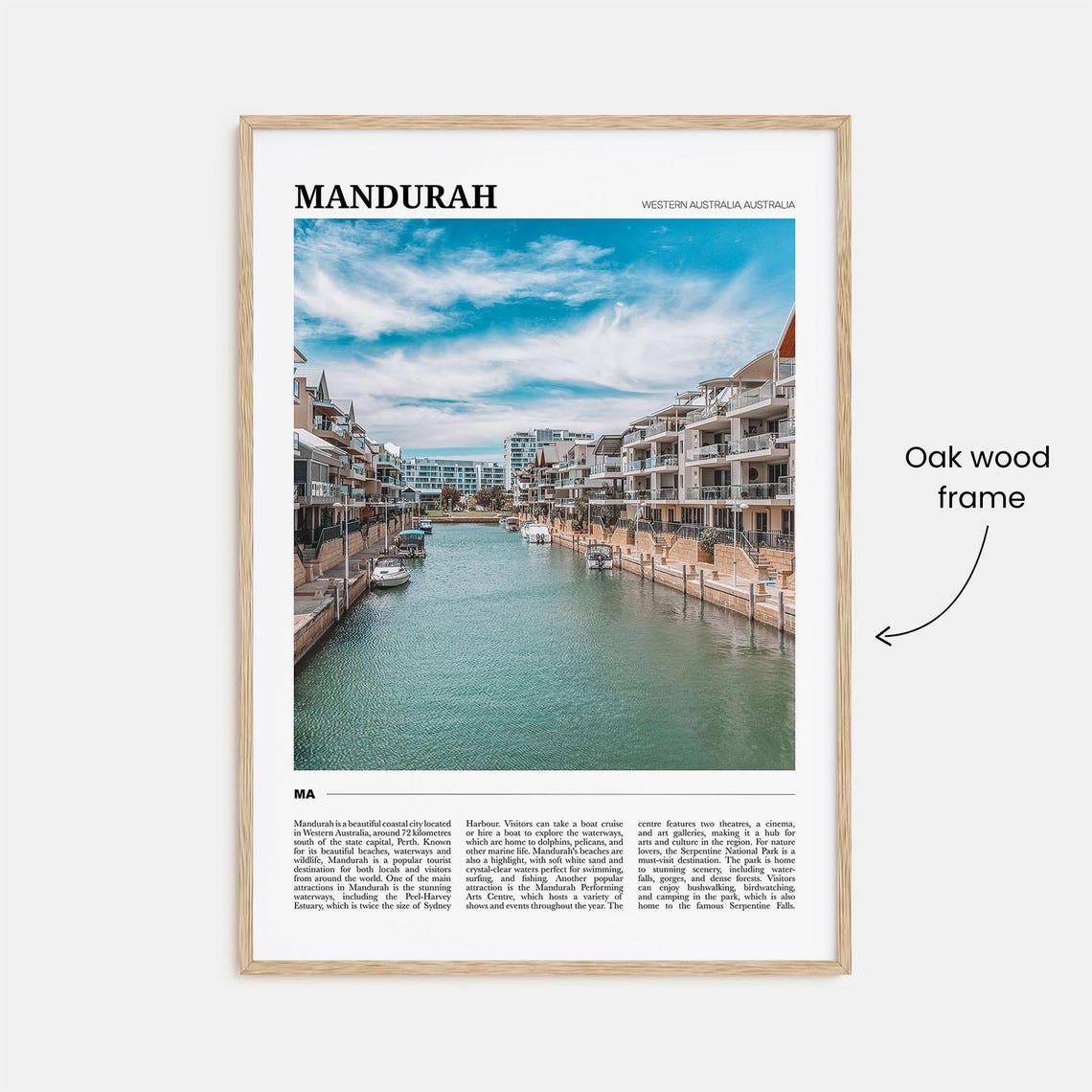 Mandurah Western Australia Canal Waterfront Homes Travel Poster - Image 3