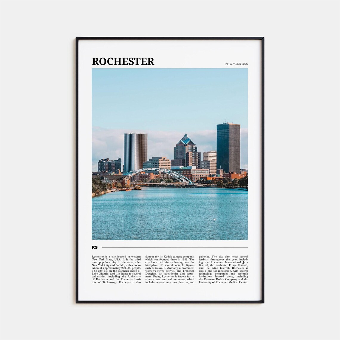 Rochester Travel Poster, New York Travel Poster