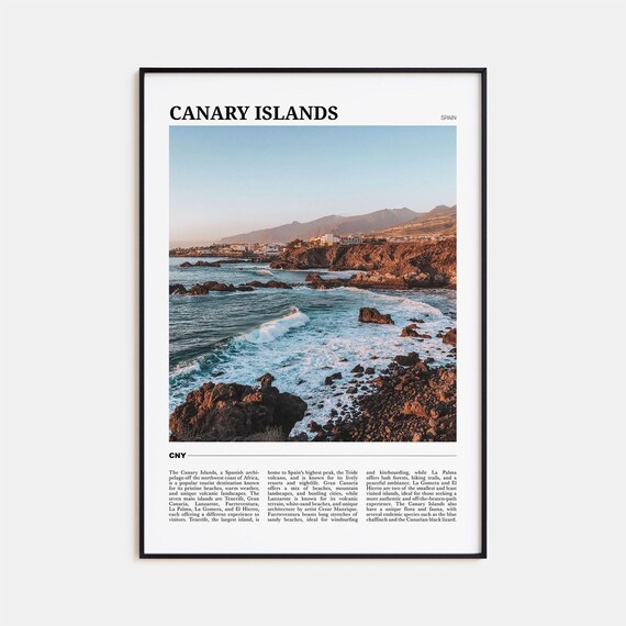 Canary Islands Travel Poster, Spain Art Print