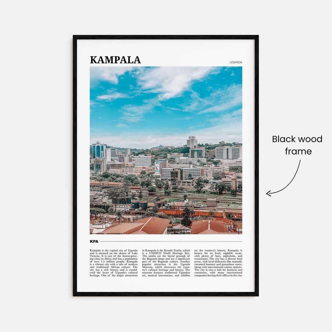 Kampala Travel Poster, Uganda City Art Print - Image 2