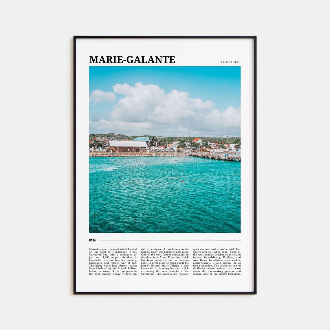 Marie Galante Travel Poster Marie Galante Wall Art Marie Galante Poster Print Marie Galante Photo Marie Galante Decor Guadeloupe